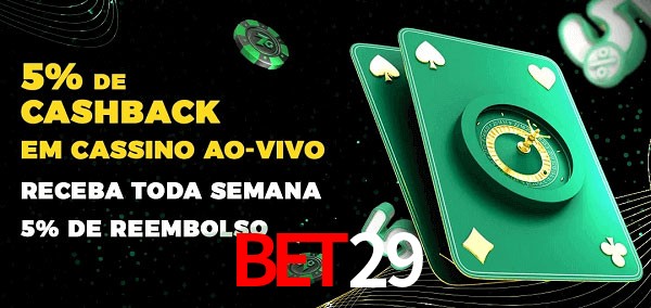 Promoções do cassino ao Vivo BET29